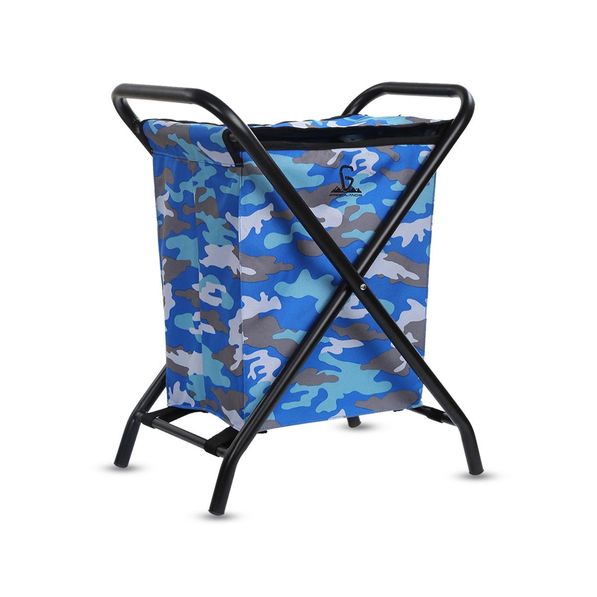 Camping Storage Bin 20 Mild Steel Blue Camo