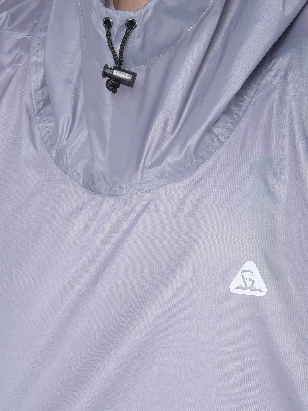 GreenLands Lightweight Waterproof Medium Rain poncho GLOBO Grey Color Fabric View