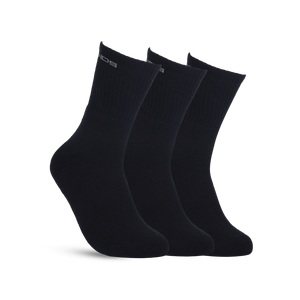GreenLands QUADRA Crew Socks (Pack of 3) for Stylish Everyday Comfort Black Color