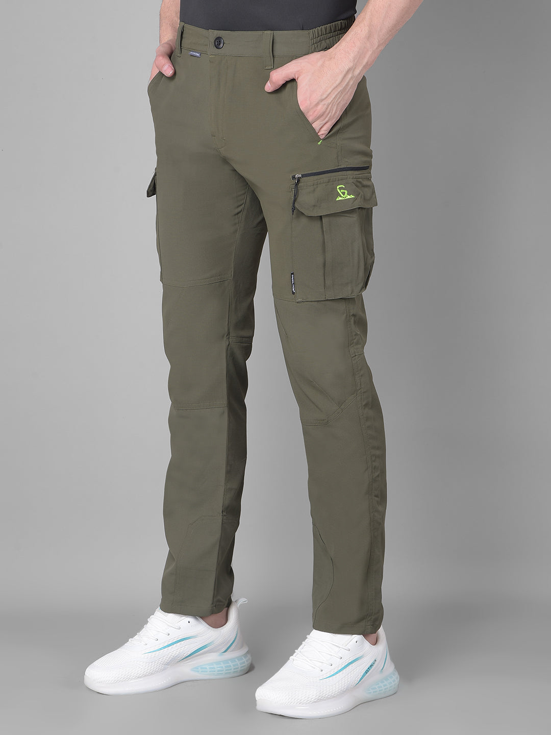 GreenLands QUADRA Trouser Olive Color Front View
