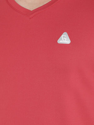 GreenLands T-Shirt FS TRISH V Maroon Color Closer View