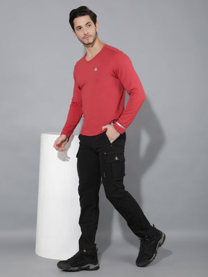 GreenLands T-Shirt FS TRISH V Maroon Color side View