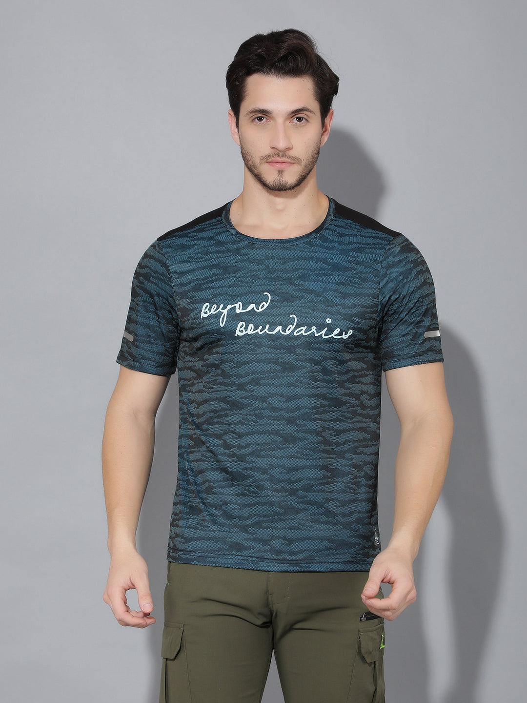 GreenLands T-Shirt HS JACQUARD R Blue/ Black Color