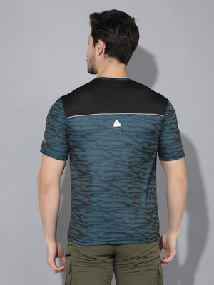 GreenLands T-Shirt HS JACQUARD R Blue/ Black Color Backside View