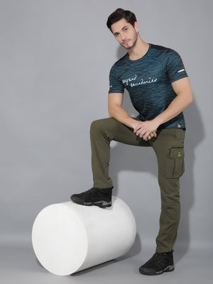 GreenLands T-Shirt HS JACQUARD R Blue/ Black Color Beyond Boundaries View