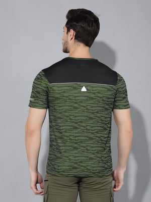 GreenLands T-Shirt HS JACQUARD R Green/ Black Color Backside View