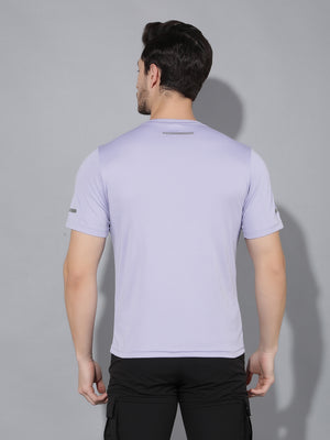 GreenLands T-Shirt HS STRIA R Purple Color Backside View