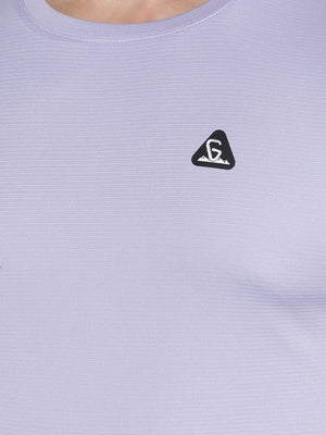 GreenLands T-Shirt HS STRIA R Purple Color Front View