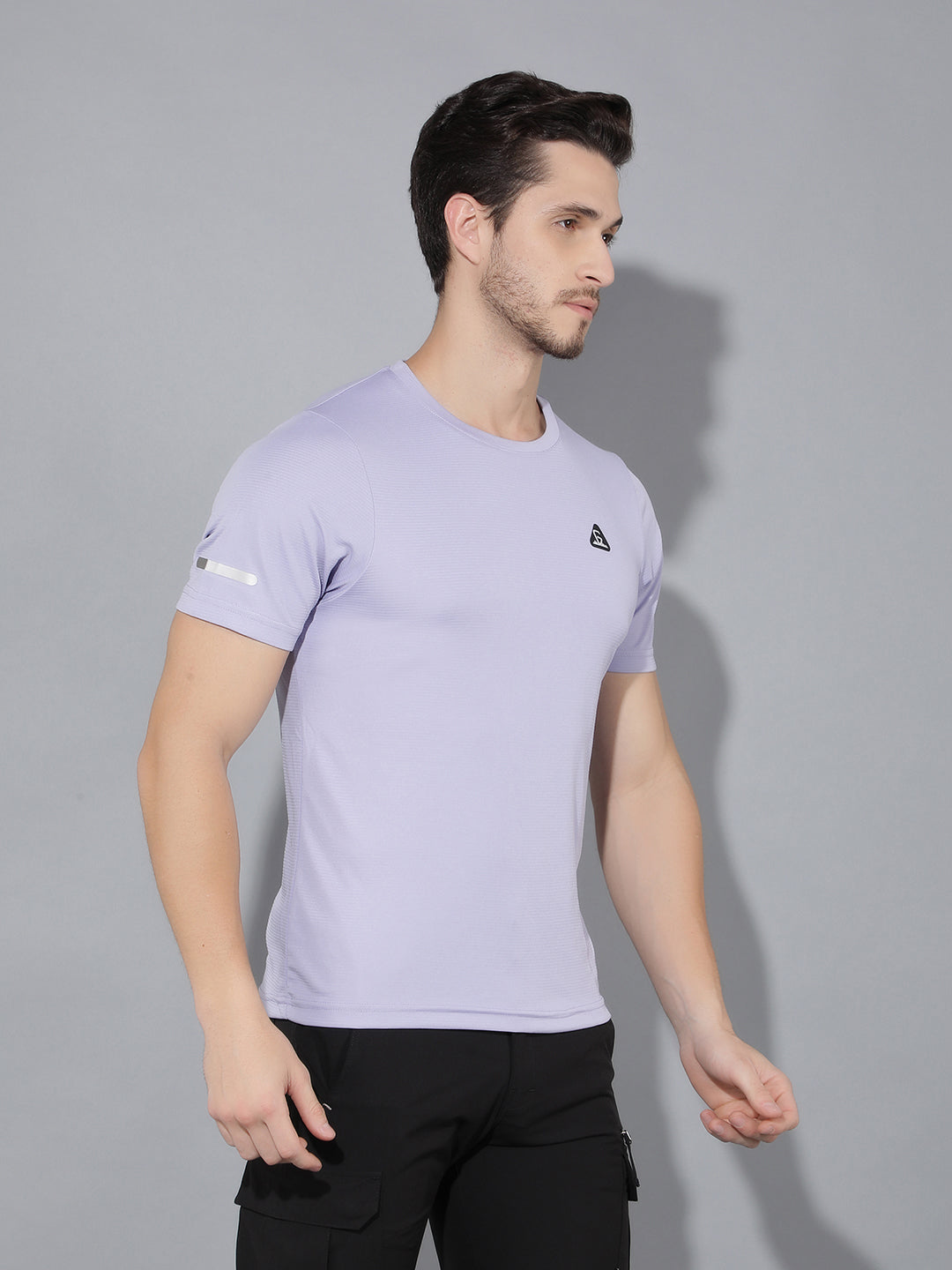 GreenLands T-Shirt HS STRIA R Purple Color Side View