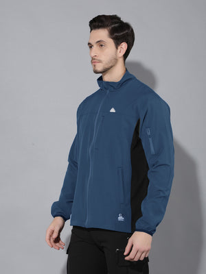 GreenLands Windbreaker DUO Teal Blue Color Side View