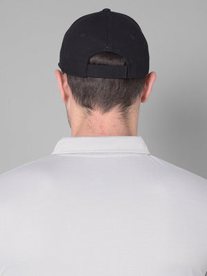 Greenlands Adjustable Quadra Cotton fabric Cap Black Color for Outdoor Adventure Backside View