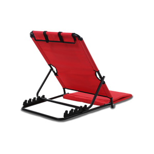 Greenlands Adjustable Recliner Bed for Camping, Outing, Trekking Red