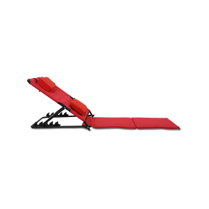Greenlands Adjustable Recliner Bed for Camping, Outing, Trekking Red Color