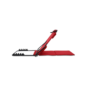 Greenlands Adjustable Recliner Bed for Camping, Outing, Trekking Red Color Back Side View