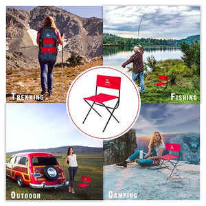 Greenlands Camping Chair Mild Steel Red Color for Outdoor adventures Features