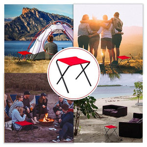 Greenlands Camping Stool Mild Steel Size Medium Red Color for Outdoor adventures Camping View