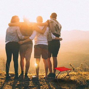 Greenlands Camping Stool Mild Steel Size Small Red Color for Outdoor adventures Camping View