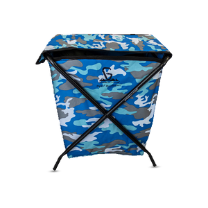 Greenlands Camping Storage Bin 15 Mild Steel Blue Camo for outdoor Adventures
