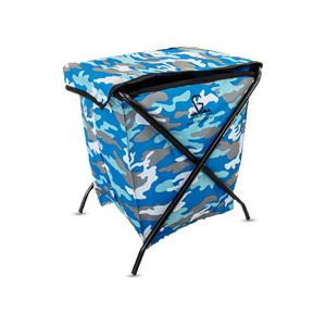 Greenlands Camping Storage Bin 15 Mild Steel Blue Camo for outdoor Adventures