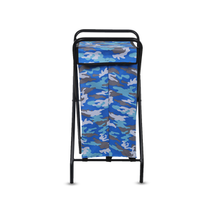 Greenlands Camping Storage Bin 30 Aluminium Blue Camo for outdoor Adventures Fold View
