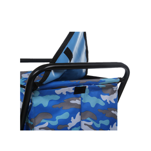 Greenlands Camping Storage Bin 30 Mild Steel Blue Camo for outdoor Adventures Bottom View