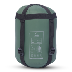 Greenlands Cozy Comfort Outdoor Sleeping Bags for Adventure Green Color Backside View