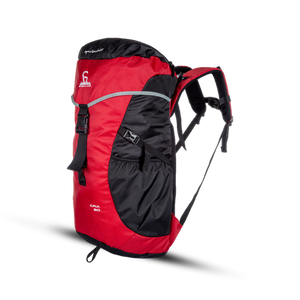 Greenlands Cria Adventure Travel Rucksack Bag Red Color 50 Litres Front and Side View