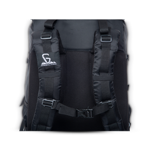 Greenlands Globo Adventure Rucksack Black Color 45 Litres Backside Closer View