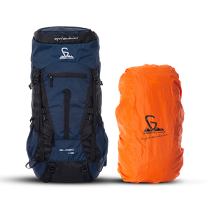 Greenlands Globo Adventure Rucksack Navy Color 45 Litres With Yellow Rain Cover