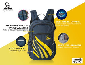 Greenlands Inferno Campus Backpack Navy Color Features