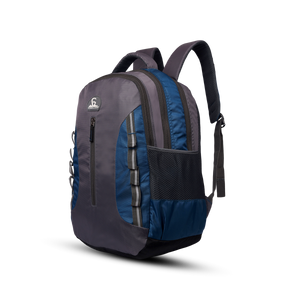 Greenlands Martian Laptop Work Backpack Blue Color Front and Side View