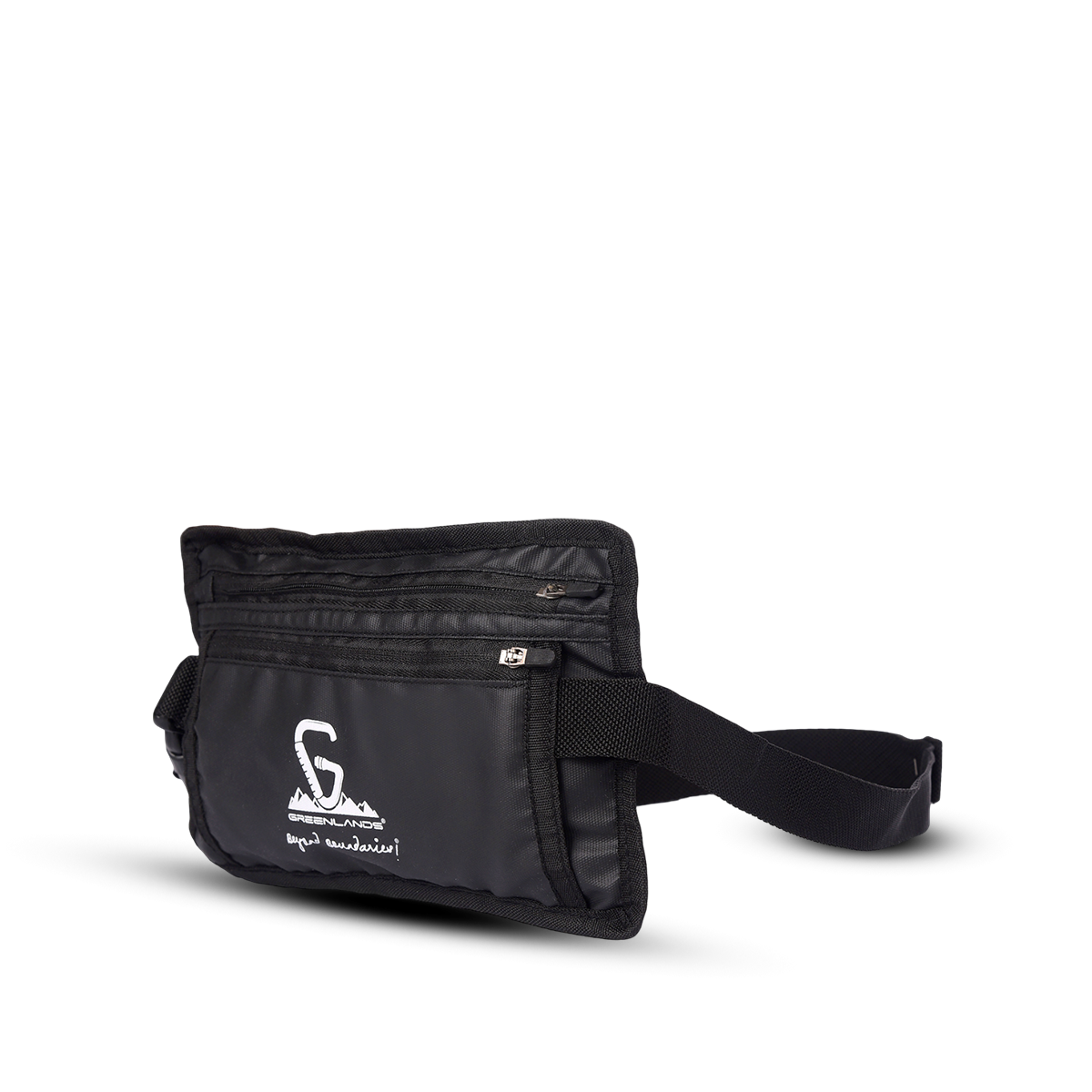 Greenlands Moneybelt Super Bag Black Color for Outdoor adventures Front View