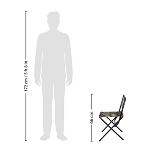 Greenlands Portable Camping Chair Mild Steel Camo for Outdoor adventures dimension View