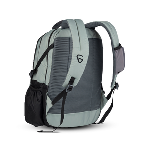 Greenlands Quad Laptop Work Backpack Light Grey Color Backside View
