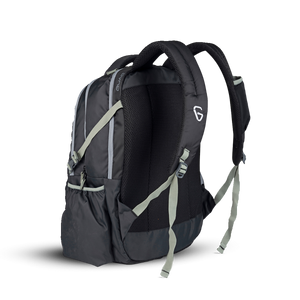 Greenlands Quad Work Laptop Backpack Dark Grey Color Backside View