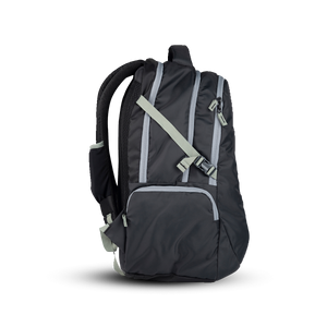 Greenlands Quad Work Laptop Backpack Dark Grey Color Side View