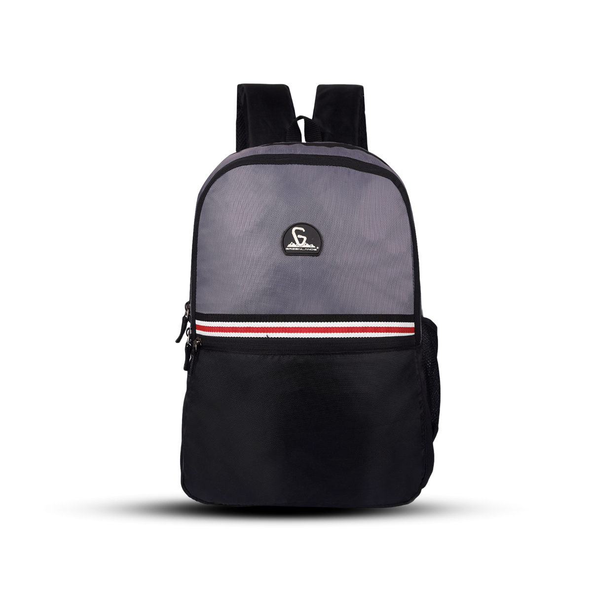 Greenlands Stria Campus Backpack Grey-Black Color