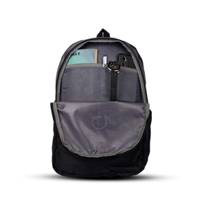 Greenlands Stria Campus Backpack Grey-Black Color Closer View