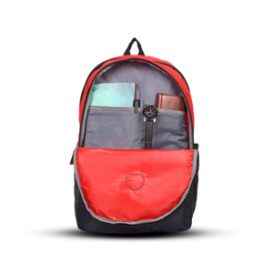 Greenlands Stria Campus Backpack Red Color Closer View