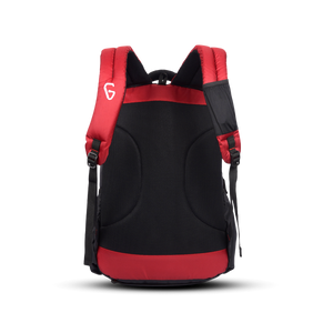 Greenlands Torpedo Laptop Work Backpack Red Color Backside View