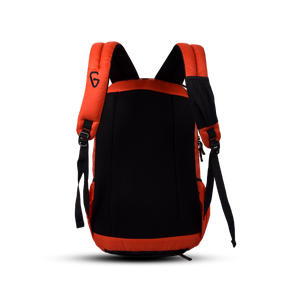 Greenlands Vignette Campus Backpack Orange Color Backside View