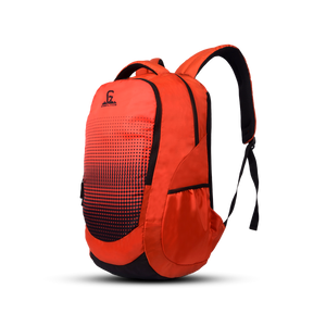Greenlands Vignette Campus Backpack Orange Color Front View