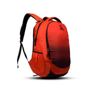 Greenlands Vignette Campus Backpack Orange Color Side Front View