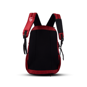 Greenlands Vignette Campus Backpack Red Color Backside View