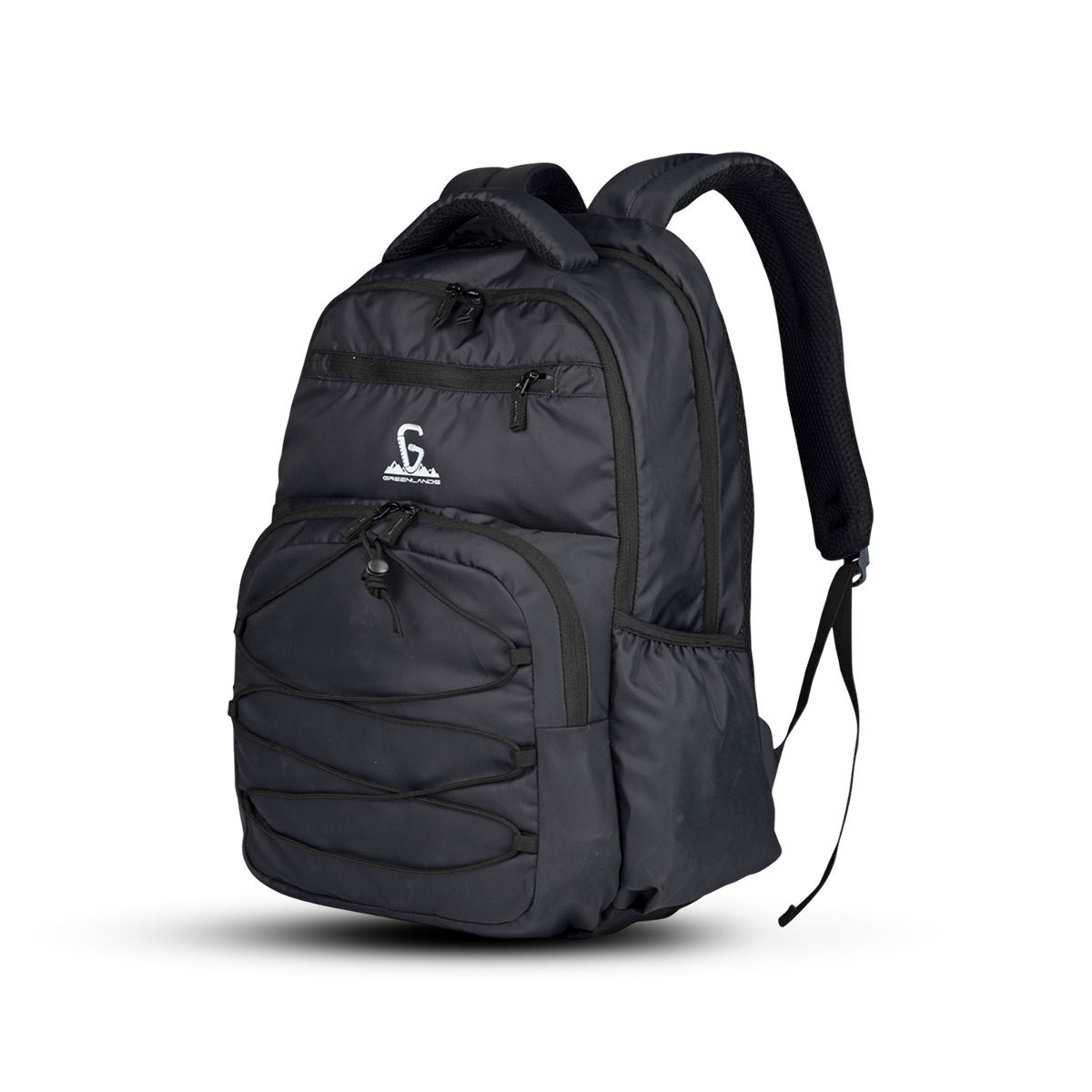 Greenlands Ziggy Laptop Work Backpack Dark Grey Color Front and Side View