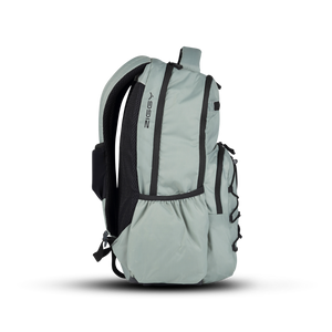 Greenlands Ziggy Laptop Work Backpack Light Grey Color Front and Side View