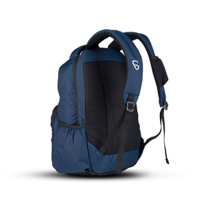 Greenlands Ziggy Laptop Work Backpack Navy Color Side and Backside View