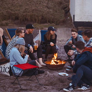 Greenlands Camping Stool Mild Steel Size Medium Red Color for Outdoor adventures Camping View