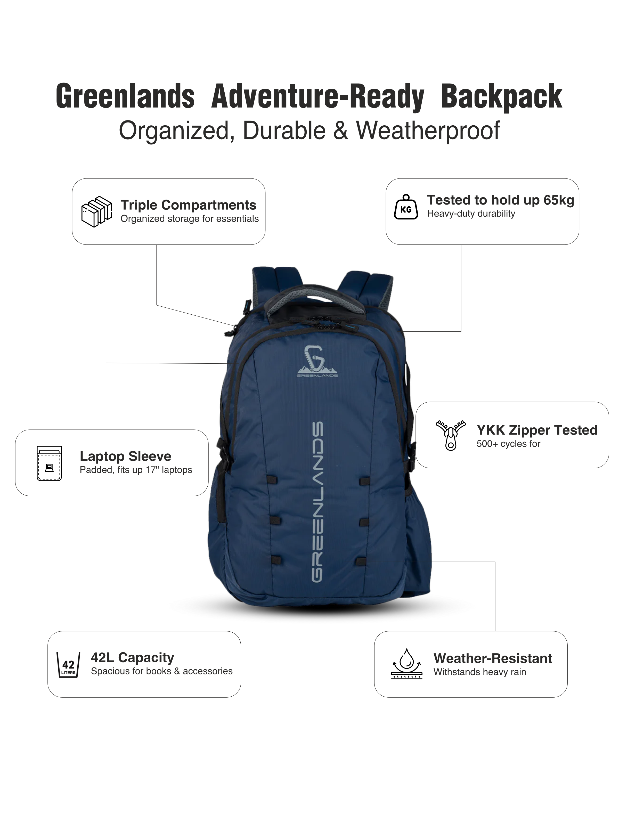 Quad Work Backpack Navy