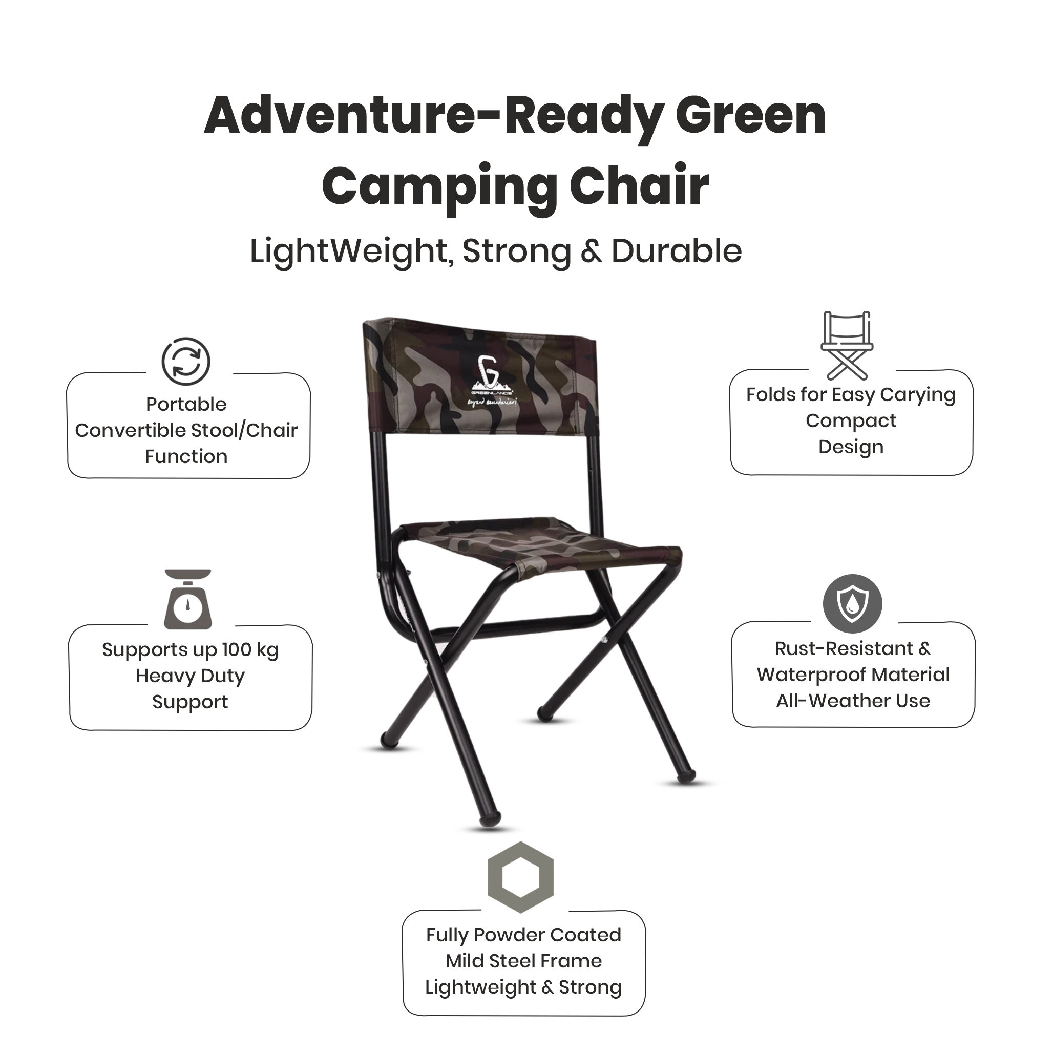 Camping Chair Mild Steel Camo